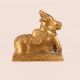 Golden Brass Nandi Statue for Prayer Room