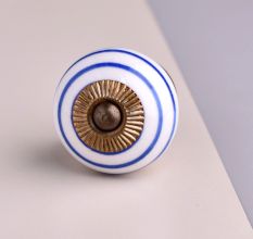 White Navy Blue Knob