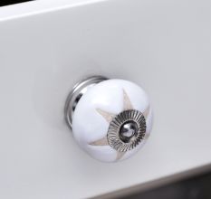 White Etched Ceramic Knob-21