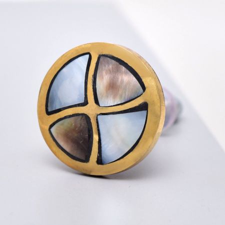 Sand Timer Golden Brass Metal Cabinet Knobs