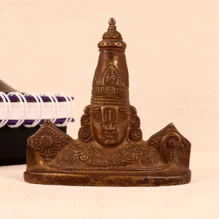 Handmade Brass Plate of Lord Vishnu for Wall Hanging