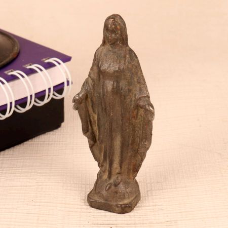 Handcrafted Metal Statue of Mother Mary for Decor
