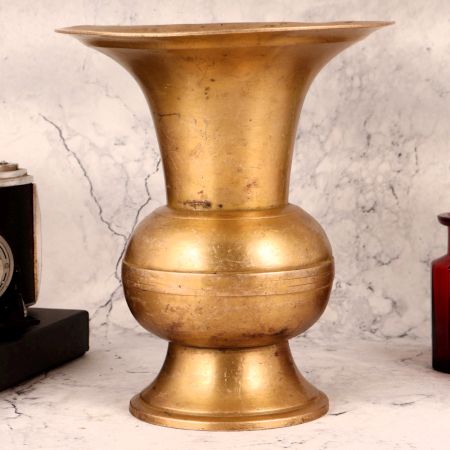 Handcrafted Traditional Brass Flower Pot for Decor