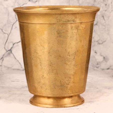 Handcrafted Premium Brass Glass in Golden Finish