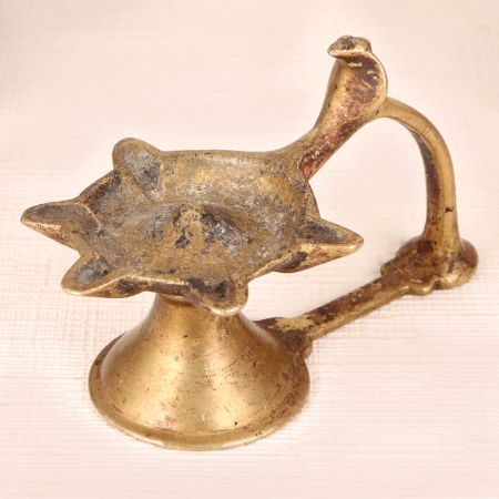 Handcrafted Brass Aarti Lamp from Western India