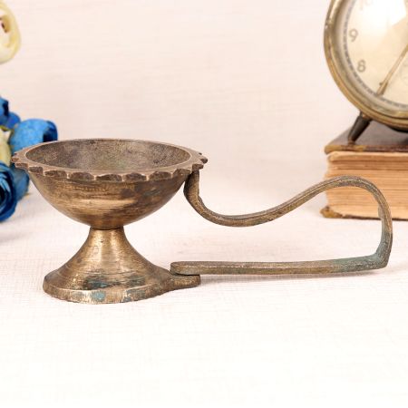 Indian Handmade Brass Aarti Lamp from Western India