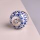 Blue Zinnia Flower Cabinet Knob