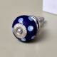 Navy Blue White Polka Dot Knob