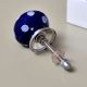 Navy Blue White Polka Dot Knob