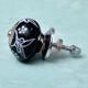 Black Ceramic Floral Drawer Knobs