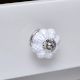 White Crackle Ceramic Melon Cabinet Knob