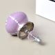 Purple Ceramic Floral Cabinet Knob With Flower