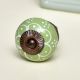 Lime Green Floral Knob