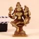 Antique Brown Lord Vishnu with Lakshmi Brass Statue