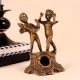 Vintage Brass Statue of Two Angels in English Art