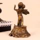 Vintage Brass Statue of Two Angels in English Art