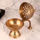 Handmade Golden Brass Incense Burner for Decor