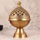 Handmade Golden Brass Incense Burner for Decor