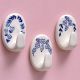 Ceramic Blue White Heavy Duty Adhesive Hook - Pack of 3
