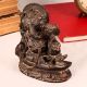 Vintage Handcrafted Lord Ganesha Brass Statue for Worship