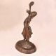 Vintage Brass Statue of Lady Standing for Decoration