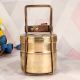 Handcrafted Tiffin Box Made of High-Quality Brass