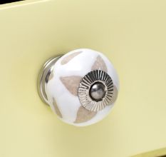 White Etched Ceramic Knob-30