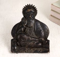 Finest Brass Holy Plate of Guru Nanak for Decoration