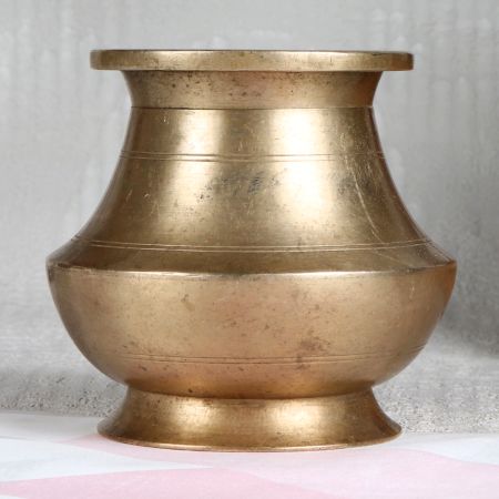 South Indian Art Brass Holy Water Pot for Decoration