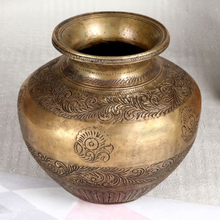 Beautiful Brass Holy Water Pot for Home & Office Decor