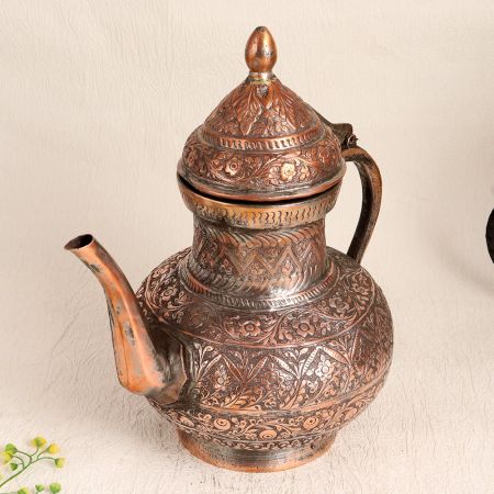 Handmade Copper Kettle in Islamic Art for Decoration