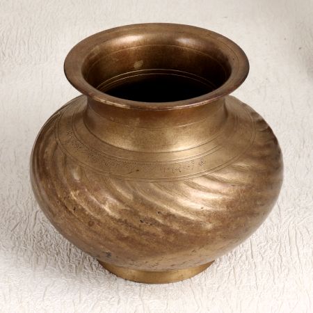 Adorable Brown Finish Holy Water Pot Made of Brass