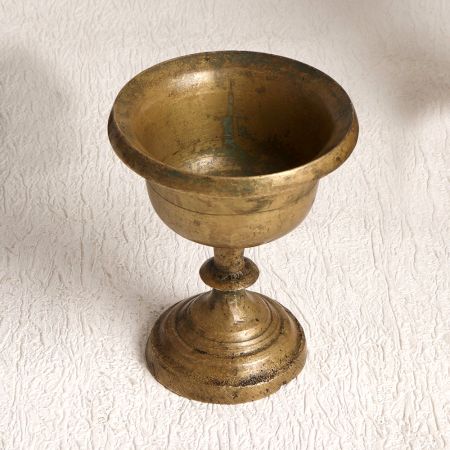 Antique Brown Finish Brass Kumkum Cup for Prayer
