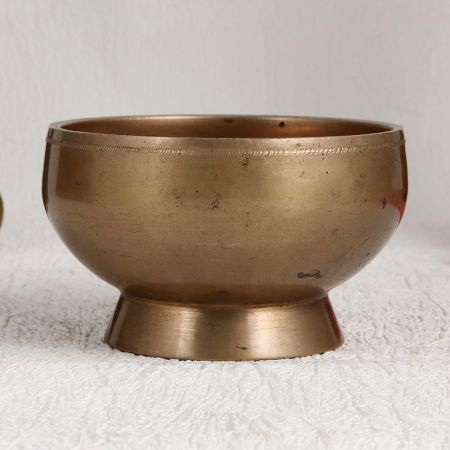 Vintage Brown Kumkum Bowl Made of Finest Brass