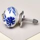 Blue Floral Knob