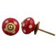 Red White Dot Ceramic Knob