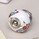 Ceramic Multicolor Floral Pattern Cabinet Knobs