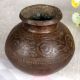 Indian Vintage Holy Water Pot in Dark Brown Finish