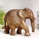 Elegant Brown Brass Statue of Elephant for Decoration