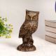 Handmade Antique Brown Brass Owl Statue for Decor