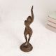 Vintage Finest Brass Lady Statue in Dancing Pose for Decor