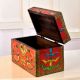 Multi-Coloured Engraved Wooden Box for Home Decor