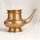 Handmade Golden Brass Water Pot with Spout for Prayer