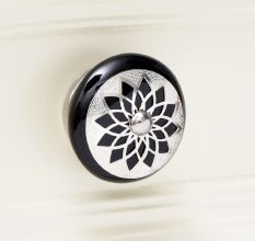 Black Strewn Flat Knob