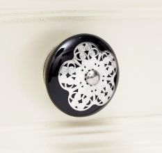 Black Strewn Flat Knob