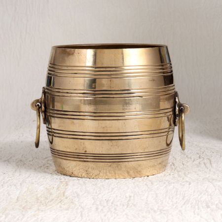 Shiny Premium Brass Measurement Bowl in South Indian Art