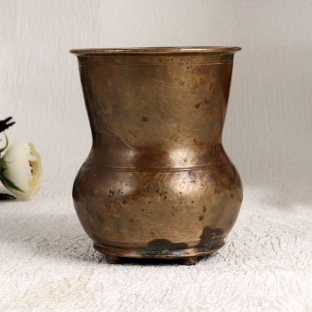 Himachal Art Vintage Brass Holy Water Pot for Ritual