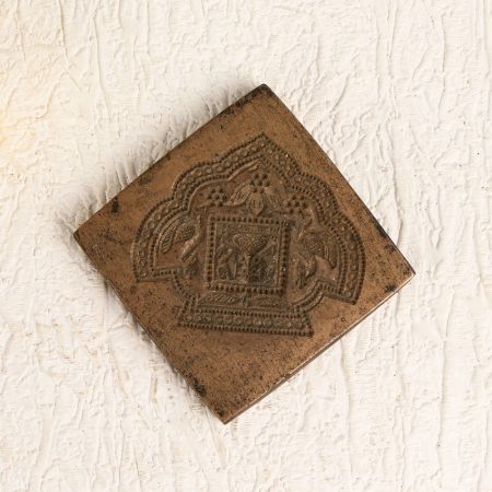 Handcrafted Bell Metal Jewelry Mold in Antique Brown Finish