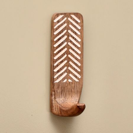 Heavy Duty Wooden Self Adhesive Brown Hooks