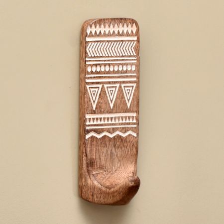 Wooden Brown White Heavy Duty Adhesive Hook